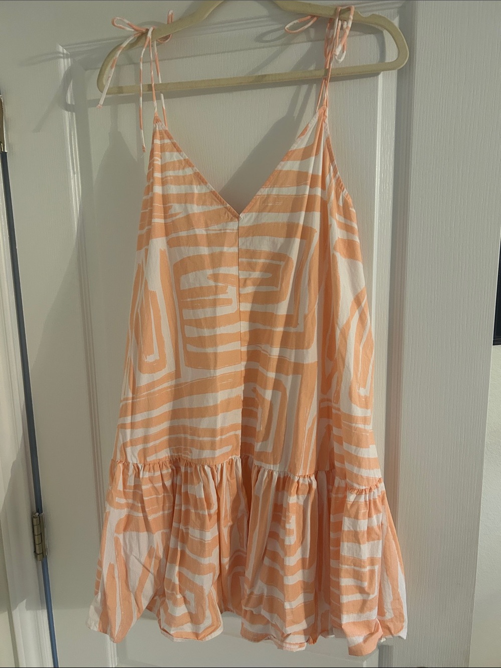 Anthropologie Sleeveless bump friendly Tie-Shoulder Sundress